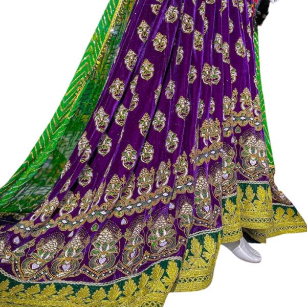 Beautiful Gand Afghan with Unique Skirt Design - Image 3