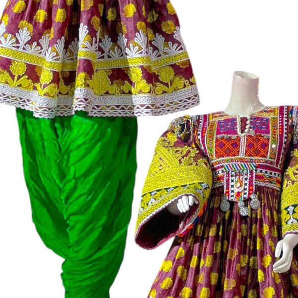 Beautifully Embroidered with Charma Uniquq Color Gand Afghan - Image 3