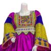 Pink Yellow Charma Working Gand Afghan Dress