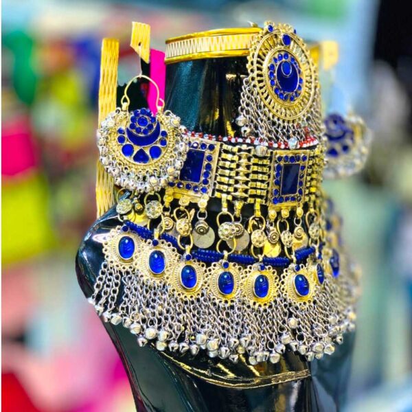 Beautifull Blue Traditional Afghan Jewellery Two - Image 3