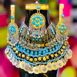 Light Blue Bead Set Afghan Jewellery