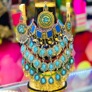 Large Light Blue Traditional Afghan Jewellery Set